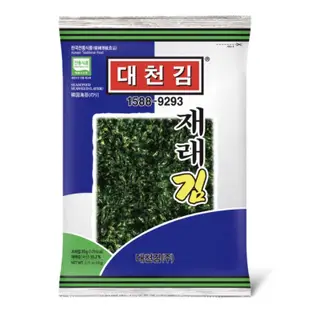 【韓國代購】 🇰🇷大川海苔 整張 20g（5片）海苔酥60g 5包組合 韓國傳統國民海苔