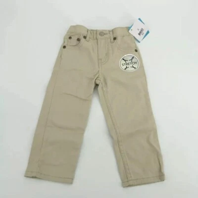 Nursery Rhyme Boys Khaki Stretch Pants Elastic Waist 24 Months NWT $28