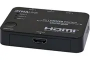 Dynalink 3 Way HDMI V2.0 4K Switcher with Remote Control