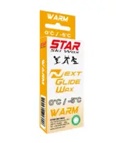Star Ski Wax Next Glide Warm Fluor-Free 60g (2.12 oz) 0° to -5°C (32°F to 23°F)