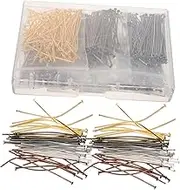 Gadpiparty 600Pcs Flat Head Pins for Jewelry Making DIY Beading Needle Kit for Crafting Stringing Beads and Beaded Jewelry Projects