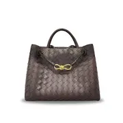 Italy Design Andiamo Woven Bag Large Capacity Handbag Party Dinner Wedding Tote Bag_ Coffe