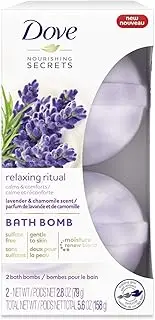Dove, Nourishing Secrets, Bath Bombs, Lavender and Chamomile Scent, 2 Bath Bombs, 2.8 oz (79 g) Each