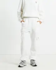Dom Fleece Track Pants White