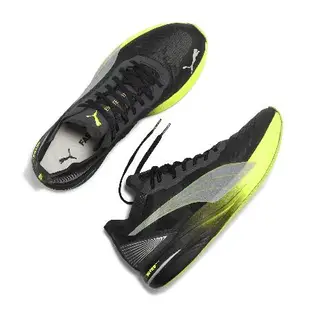 Puma 競速跑鞋 Deviate Nitro Elite Carbon 男鞋 黑綠 輕量 透氣 碳板 運動鞋 37709001