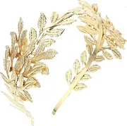 FOMIYES Leaf Bridal Headband Baroque Headdress Greek Goddess Style Tiara for Wedding Anniversary
