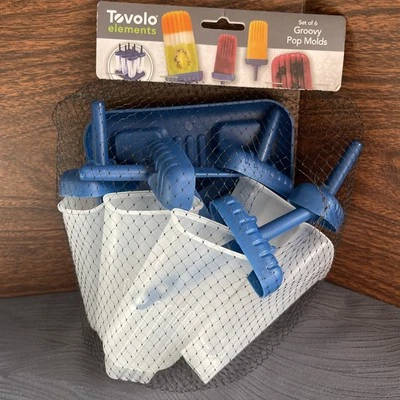 Tovolo Groovy Popsicle Molds (Set of 6) - Mess-Free Plastic Ice Pops
