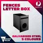 Galvanised Steel Matilda Picket Fence Letterbox Newspaper Holder Key Lockable
