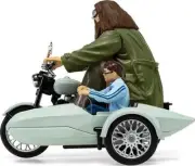 Harry Potter and Hagrid Figures with Diecast Motorcycle and Sidecar Light Green