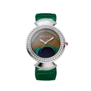 Bulgari Divas' Dream White Gold Diamond Peacock-Feather Dial 103885
