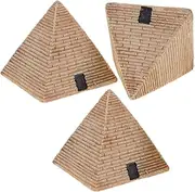 CHICAMPERA 3pcs Miniature Resin Pyramid Figurines Pyramid Decor for Sand Table Play Easy to Clean Creative DIY Projects Unique Tactile Experience