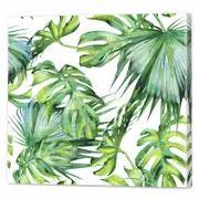 Tropical Jungle Leaves | 75 x75cm Stretched Canvas Print