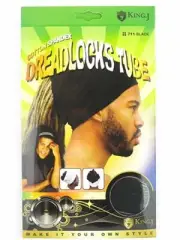 King.J Unisex Cotton Spandex Dreadlocks Tube (Black) #711*