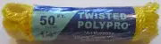 1/4 in. x 50 ft. Twisted Polypro Rope by T.W. Evans (31-001) - new