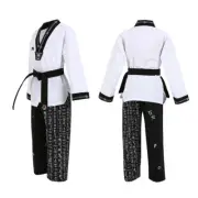 New Taekwondo V Neck Uniform Dobok Gi Hangul Korean Hapkido Martial Arts Team