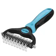 Pet Grooming Brush, Dematting Undercoat Rake Comb, Double Sided Shedding, to ...