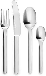 [EVA SOLO] Nordic kitchen matt cutlery 16 pcs. | Classic matt stainless steel cutlery with personality and timeless style | Cutlery