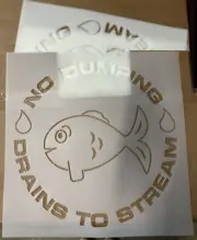 No Dumping Drains to Stream Stencil - Durable & Reusable Stencils Set Of 10