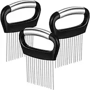 3pcs Onion Holder with Prongs Vegetable Slicing Tool for Precision Dicing Non Slip Handle for Comfortable Control for Onions Tomatoes and More