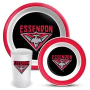 Essendon Bombers AFL 3 Piece Melamine Dinner Set