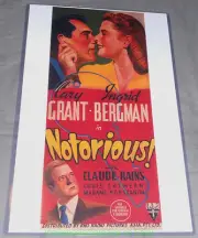 NOTORIOUS MOVIE POSTER 11x17 With Plastic Holder CARY GRANT INGRID BERGMAN