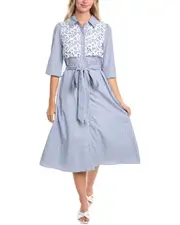 Gracia Lace Bib Shirtdress