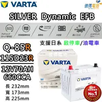 在飛比找momo購物網優惠-【VARTA 華達】Q-85 115D23R EFB 啟停車