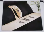 Playboy Bunny Black Leopard Double Bed Satin Fitted Sheet Set New