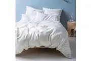 Nimes Quilt Cover Set (White) - Super King