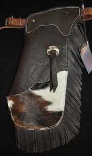 Custom Made Leather Kid's Chinks/Hair On Hide Kid's Chaps/Quick Ship Made in USA