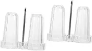 Ciieeo 2 Sets Multipurpose Acrylic Spice Dispenser with Lidded Seasoning Jars and Holder Easy to Clean Space Saving Condiment Storage for Salt Pepper and Spices