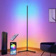 Corner Floor Lamp,60” Smart RGB LED Lamp with App and Remote Control,...