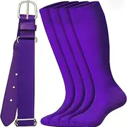 [ROLVNHTV] Youth Baseball Aocks and Belt Combo Set Softball Belt with Softball Sock Elastic Waist Belt for Gril and Boy…