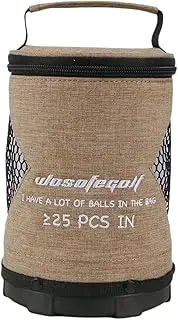 Golf Ball Bag Pouch | Large Capacity Cylinder Golf Ball Bag with Zipper - Portable Foldable Storage Pouches, Lightweight Golf Sack for Golf Ball, Pingpong