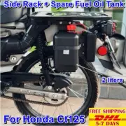 S17 Side Rack + Spare Fuel Oil Tank For Honda Ct125 Motorcycle Can Petrol Gas