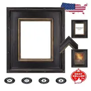 Antique Black w/ Gold Ornate Picture Frame - 9x12 Museum Quality Design