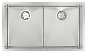 Abey Piazza Double Square Bowl Inset/Undermount/Flush Sink CR340D