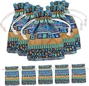 SOESFOUFU 10pcs Drawstring Present Bags Reusable Linen Present Containers for Jewelry Candy and Items Portable Storage for Weddings and Festivals