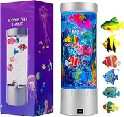 impcenst Bubble Fish Lamp, LED Aquarium Sensory Light, 15ft Colorful Bubble Tube for Bedroom, Kids Room, Living Room, Party