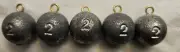 2 oz Cannonball Lead Sinkers (48 Count)