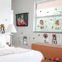 在飛比找蝦皮商城優惠-【橘果設計】手繪小狗 壁貼 牆貼 壁紙 DIY組合裝飾佈置