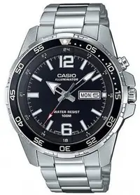 在飛比找Yahoo!奇摩拍賣優惠-【金台鐘錶】CASIO 卡西歐  不鏽鋼錶帶 防水100米 