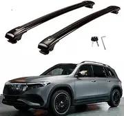 TINIANHHCT Upgraded Cross Bars Roof Rack Lockable Compatible with Fits for Mercedes-Benz EQ EQB 350 2022-2024 Aluminum Crossbars Cargo Carrier（Black）