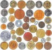 20 PCS Mix of EXONUMIA: Tokens, Medals, Souvenir Medallions, Elongated Coins.