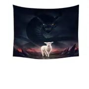Scary Art the Lamb and the Dragon Tapestry