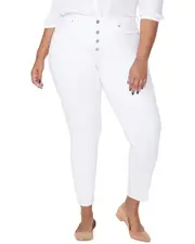 NYDJ Plus Ami Optic White Ankle Crop Jean