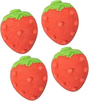 4pcs Strawberry Bath Ball Creative Bathing Bath Salt Bubble Fragrance Travel Bath Salt Showering Bathing Sea ​​salt