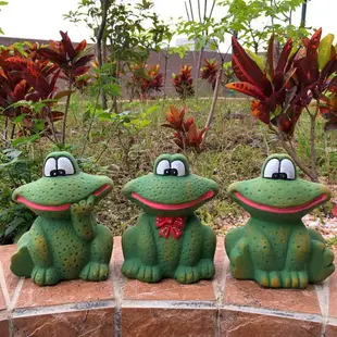 北歐風花園精靈老人卡通青蛙花盆裝飾品 陶瓷園藝擺設用品居家擺件擺飾花器