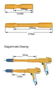 Extension Rod for 02 GA02 F Electrostatic Powder Coating Spray Gun