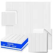 12 Pack Sound Proof Foam Panels for Walls vetical stripe 12 pack white